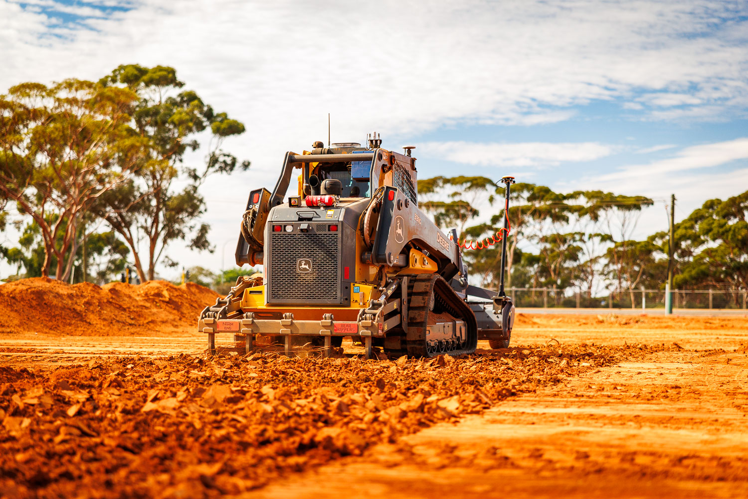 Bulk earthworks grading in action